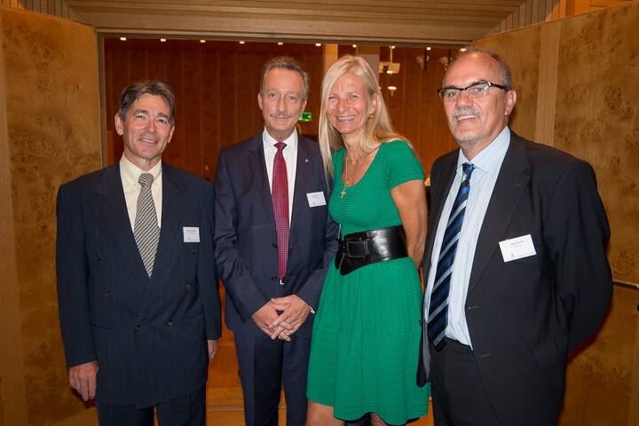 Thomas Schrepfer, Partner, Remaco Merger Ltd.; Romano Fäh, Sales and Client Relatonship Manager, XL Insurance; Andrea Schaller, President, Global Environmental Society; Jürgen Brandt, CFO Sulzer AG