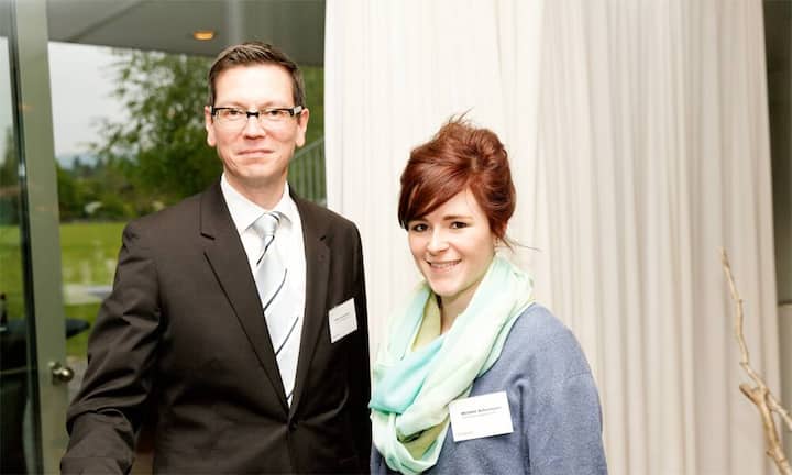 Meinrad Kofmel und Michele Ackermann von Jura Elektroapparate AG