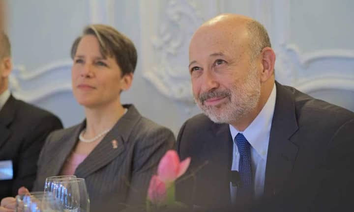 Suzan LeVine, US-Botschafterin in der Schweiz;
Lloyd C. Blankfein, Chairman & CEO, The Goldman Sachs Group Inc.