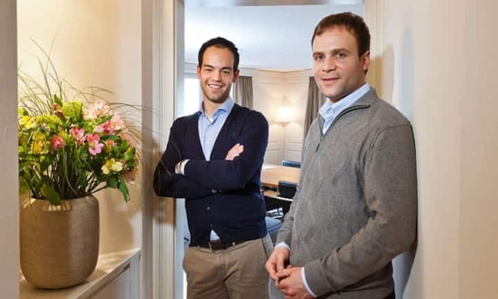 1. Rang Risikoklasse ausgewogen: Cape Capital, Zürich. Performance –1,80%. Stephan Vlcek (l.) und Michael Lienhard. Lienhard betreute vorher bei der UBS externe Vermögensverwalter, wobei er mit der Firma Cape Capital in Kontakt kam.