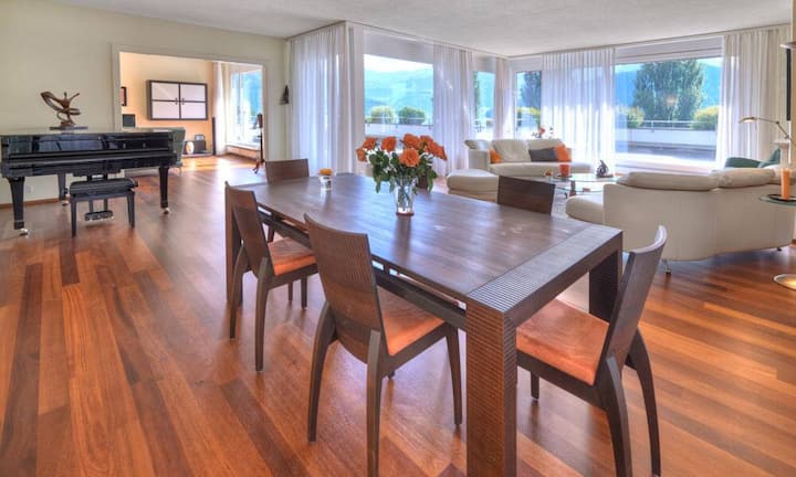 Im Innenbereich wurden hochwertige Materialien verwendet. Die Attikawohnung aus dem Jahre 1979 wurde komplett renoviert.