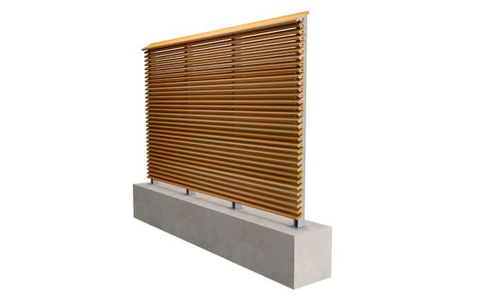 BlickdichtSicht- und Schallschutzwände aus Holz schützen vor neugierigen Blicken und störenden Lärmquellen. Neben den üblichen Holz-Holz-Verbindungen bietet Baumann & Helbling Holzbau auch langlebige Holz-Metall-Lösungen an. Schmale Holzlatten lassen sich leicht angewinkelt einspannen, was eine attraktive Lamellenoptik erzeugt.Aussteller: Baumann & Helbling Holzbau