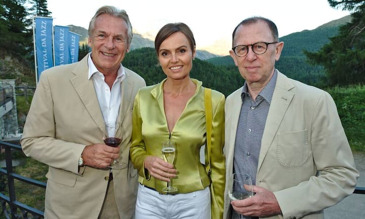 Pepe Lienhard, Bandleader;
Christine Lienhard;
Viktor Giacobbo, Satiriker