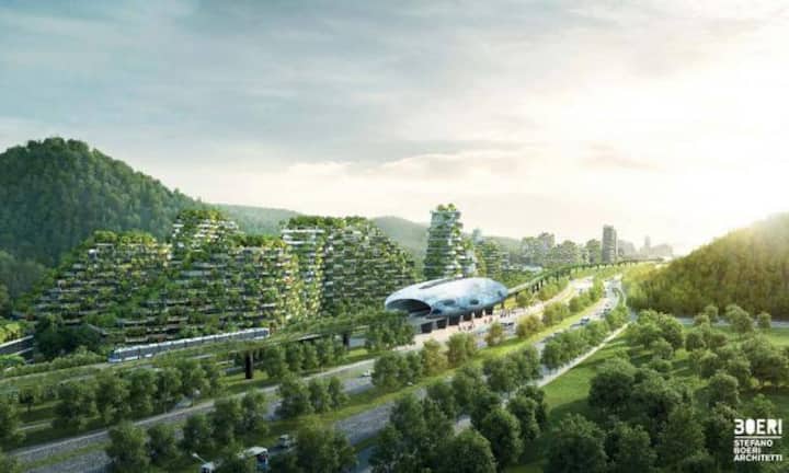 So sehen Stefano Boeris grüne Städte der Zukunft aus: Der Architekt und Stadtplaner Stefano Boeri plädiert für eine naturnahe Urbanisierung. Bei der chinesischen Stadt Liuzhou erfolgte der Spatenstich zur ersten «Forest City» («Waldstadt») der Welt.