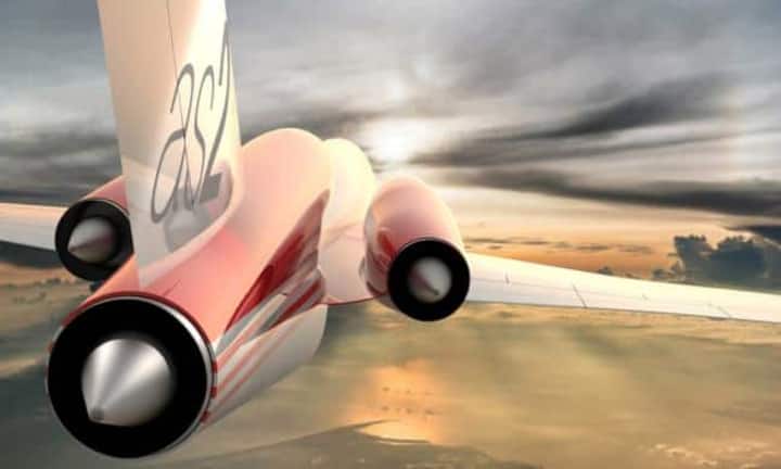 Computerentwürfe zeigen, wie der Überschall-Flieger AS 2 einmal aussehen soll.