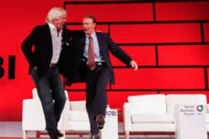 Mark Thompson und Richard Branson
