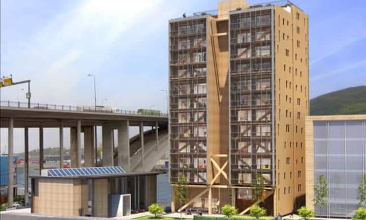 Mit 49 Metern Höhe holte 2014 ein Wohnhaus im norwegischen Bergen den Rekord. Das Gebäude könnte zum Vorreiter einer ganzen Generation von Bauten werden.Artec