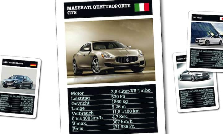 Der Anfang 2013 in sechster Generation präsentierte Maserati Quattroporte hat in den Dimensionen deutlich zugelegt. Das Gewicht konnte dennoch um rund 100 kg gesenkt werden. Neu sind auch die Aggregate: ein 3-Liter-Twin-Turbo-V6 mit 410 PS und ein kompakter 3,8-Liter-Twin-Turbo-V8 mit 530 PS. Erstmals gibt es den Italiener sogar mit Allradantrieb.