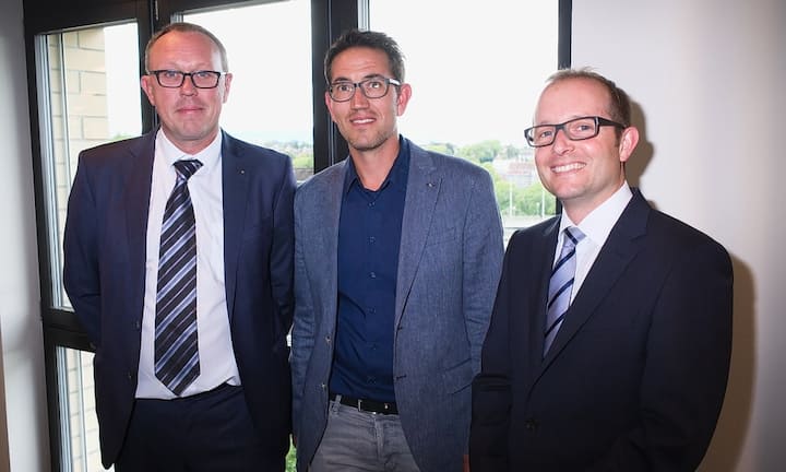 Markus Enck, qcm quality control management ag;
Martin Hodler, Inhaber, Malerei Hodler AG;
Philip Lengacher, Mitglied der Bankleitung, Raiffeisen Gürbe Genossenschaft