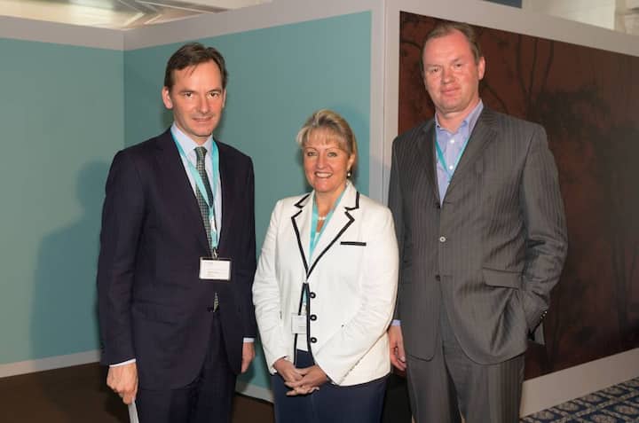 Andreas Jacobs, Chairman Barry Callebaut AG; Barbara Janom Steiner, Regierungspräsidentin Graubünden; Juergen B. Steinemann, CEO Barry Callebaut AG