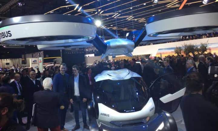 Eine Weltneuheit: Flugzeugbauer Airbus ist ebenfalls in Genf und zeigt eine Kombination aus Auto und Mini-Flieger. Das «Airbus Flying Car» ist als eine Art Hybrid gedacht, aber noch nicht zur Umsetzung bestimmt.