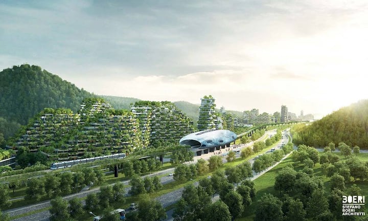 Der Architekt und Stadtplaner Stefano Boeri plädiert für eine naturnahe Urbanisierung. Bei der chinesischen Stadt Liuzhou erfolgte der Spatenstich zur ersten «Forest City» («Waldstadt») der Welt.