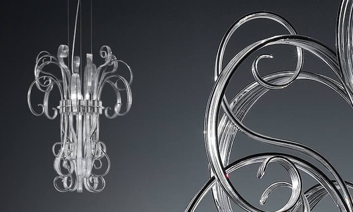 ... entstehen wertvolle Objekte. Eine pompöse Lampe kostet bei dem italienischen Hersteller mindestens 24'000 Franken.