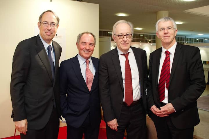 Godefridus Vranken, Senior Vice President, Business Development and Corporate Communications, JTI; Erwin W. Heri, Professor für Finanztheorie and der Uni Basel & VR-Präsident fintool AG; Médard Meier, Publizist; Thomas Straubhaar, Direktor und Sprecher der Geschäftsführung des Hamburgischen WeltWirtschaftsInstituts HWWI