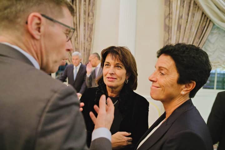 Joël Mesot; Doris Leuthard; Sabrina Soussan.