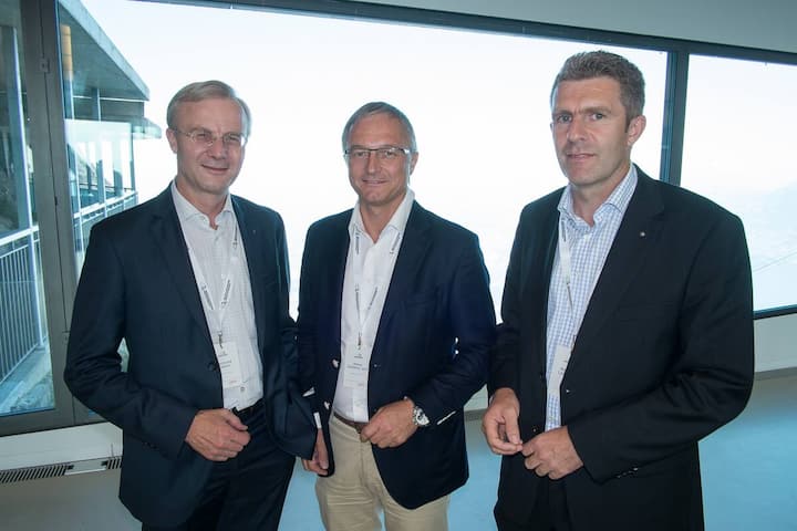 Bernard Kobler, CEO, Luzerner Kantonalbank; Peter Galliker, jun., CEO, Galliker Transport AG; Markus Lötscher, CEO, Pistor Firmengruppe