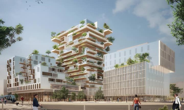 ... Jean-Paul Viguier will bis 2019 diesen futuristischen Holzbau in Bordeaux errichten.
Jean-Paul Viguier