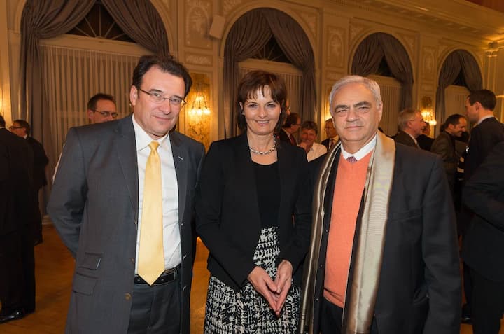 Felix Sutter, PricewaterhouseCoopers AG; Ruth Metzler-Arnold, Präsidentin SGE; Michele Parini