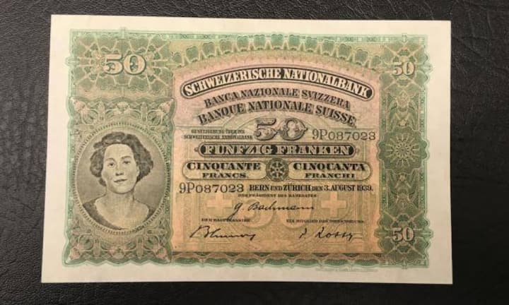 Die 2. Serie der 50er-Note: Sie wurde 1911 in Umlauf gebracht.