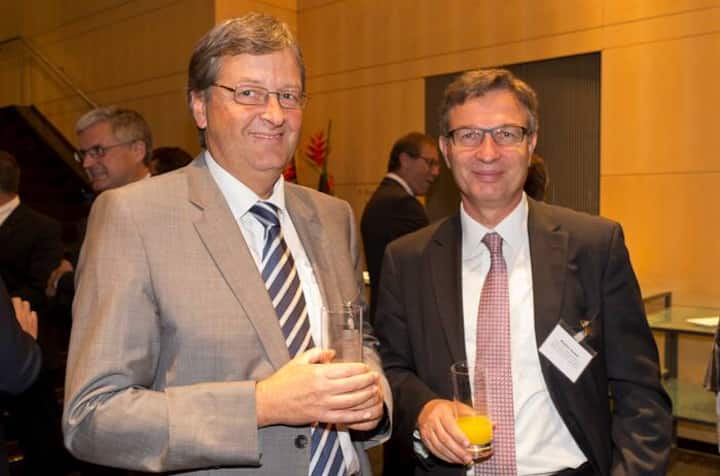 Andreas Meiler, GL Burgerstein Vitamine; Walter Huber, Mitglied der Generaldirektion Migros-Genossenschafts-Bund