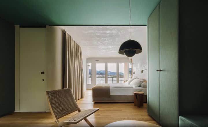 Die meisten der Zimmer haben beste Sicht auf den Vierwaldstättersee.