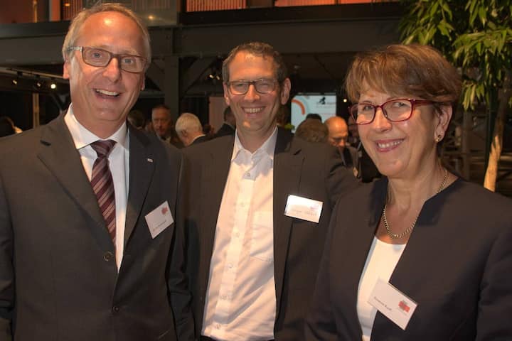 Urs Rüeggsegger, CEO, SIX-Group AG; Holger Greif; Susanne Ruoff, Konzernleiterin, Die Schweizerische Post