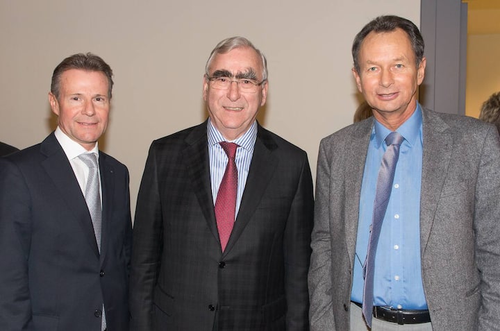 Peter Bühlmann, CEO NAB; Dr. Theo Waigel, Bundesminister a.D; Philipp Müller, FDP-Präsident