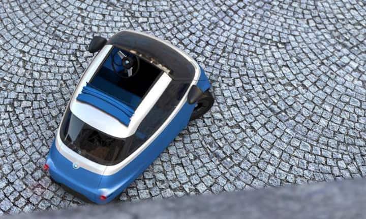 Das Gefährt des Schweizer Trottinett-Herstellers Micro Mobility Systems ist optisch an die Isetta aus den 1950er Jahren angelehnt.