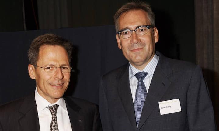 v.l.n.r. Ronald Schlegel; Vorsitzender der Geschäftsleitung der Axima Schweiz, Frutig Daniel; CEO AFG Arbonia Forster