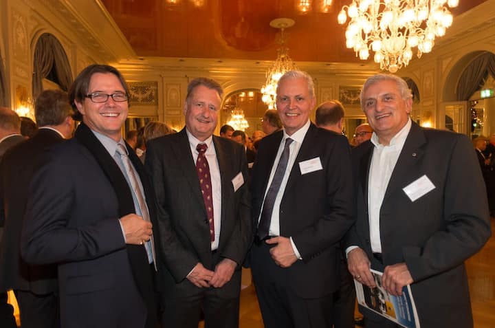 Armin Baumann, KMU Swiss AG; Roland Fischer, Fischer AG Präsizisionsspindeln; Herbert Weingart, Schwob AG; Roberto Oprandi, Oprandi & Partner International AG