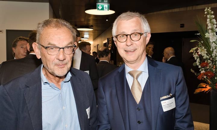 Roman Boutellier, Bankratspräsident, Appenzeller Kantonalbank; Thomas Gutzwiller, VRP, St. Galler Kantonalbank AG