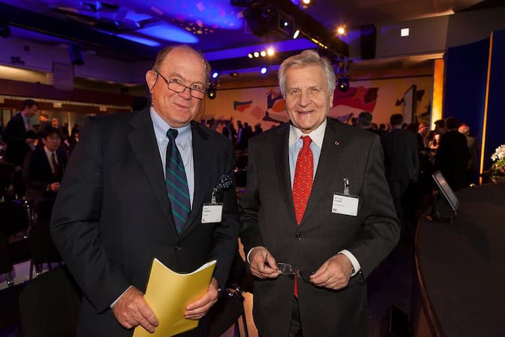 Walter Kielholz, Chairman Swiss Re; Jean-Claude Trichet, ehemaliger Präsident der Europäischen Zentralbank