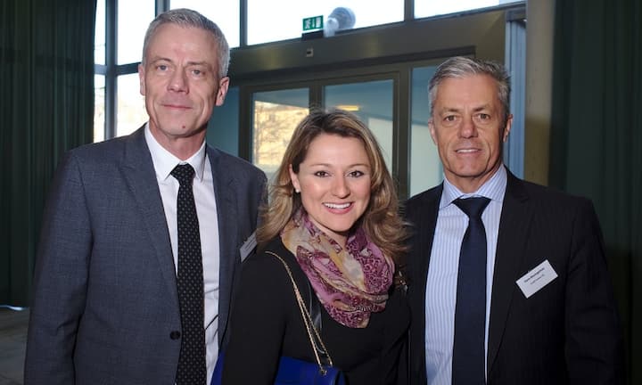 Christof Zürcher, Geschäftsführer, Atupri Krankenkasse;
Charlotte De Brabandt, Department of Puchasing, Porsche Design Timepieces AG;
Hans Baumgartner, Managing Director, Credit Suisse AG (v.l.n.r.)