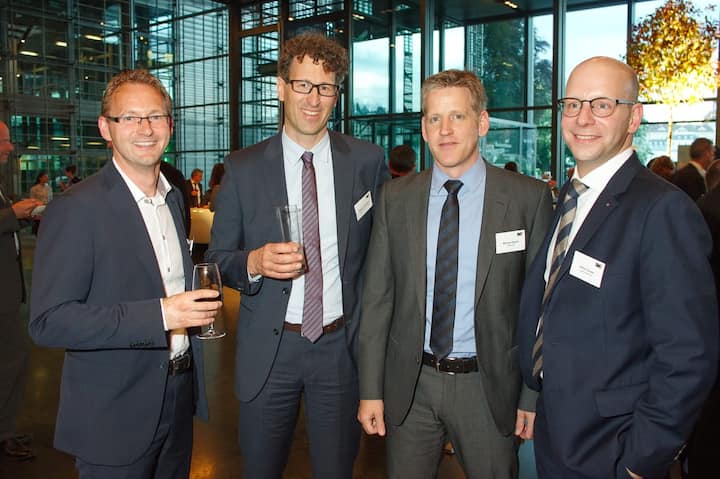 Koni Bussmann, ewl energie wasser luzern;  Philipp Kronenberg, CEO, bbv Software Services AG; Michael Sigrist, Leister AG; Stefan Studer, OK-Präsident, Prix SVC