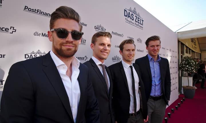 Remo Staubli, Ex- Profifussballer;
Kevin Willy, Co-CEO, Nile Clothing;
Marc Willy, Co-CEO, Nile Clothing;
Lorenz Frey, Autorennfahrer