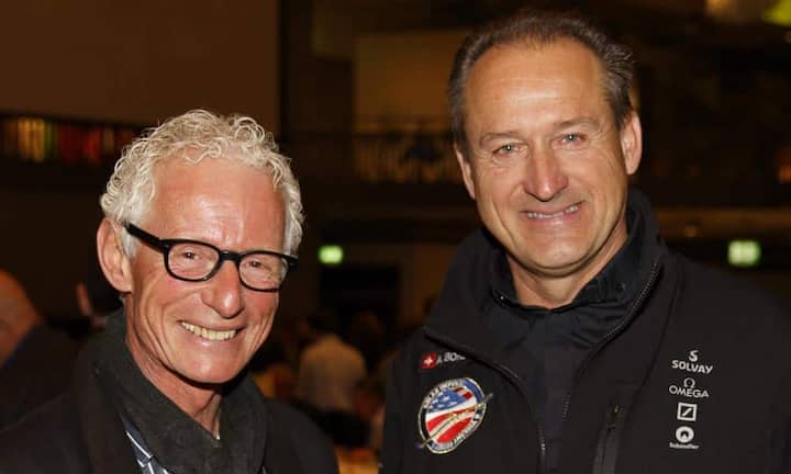 v.l.n.r. Markus Gygax; ehem. Korpskommandant Schweizer Luftwaffe, André Borschberg; CEO Solarimpulse