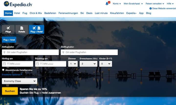 Expedia – Buchungsportal für Hotels, Flüge, Kreuzfahrten plus BewertungenAnzahl Buchungen (inklusive Schwestermarken): 2,6 Millionen pro TagAnzahl Bewertungen: 11 MillionenNutzer pro Monat: 57 MillionenGrossaktionär: Liberty Media