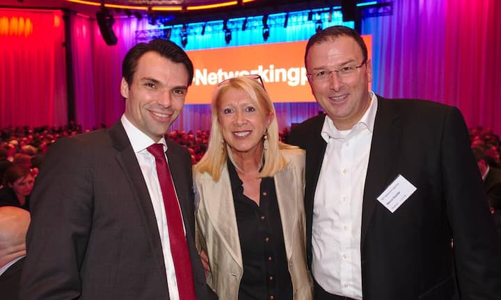 Jochen Borenich, Präsident, ICT Austria;
Vania Kohli, Gastgeberin;
Marco Quinter, Managing Director B2B Schweiz&Oesterreich, upc cablecom