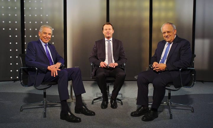 Peter Brabeck-Lethmate, Nestlé;
Dirk Schütz, Chefredaktor Bilanz;
Johann-Niklaus Schneider-Ammann, Bundesrat