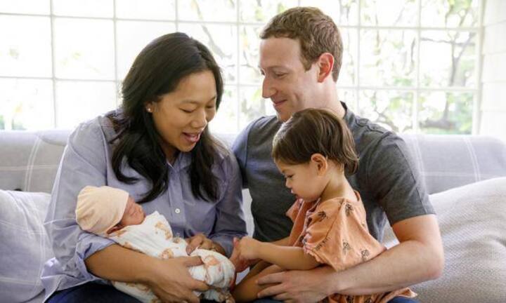 Facebook - Marktkapitalisierung 399 Milliarden Dollar, 17'048 Mitarbeiter Mark Zuckerberg und seine Frau Priscilla Chan, mit den Töchtern Maxima und der wenige Tage alten August. Priscilla ist die Tochter chinesischer Einwanderer, Mark Zuckerbergs Wurzeln reichen nach Deutschland, Österreich und Polen.