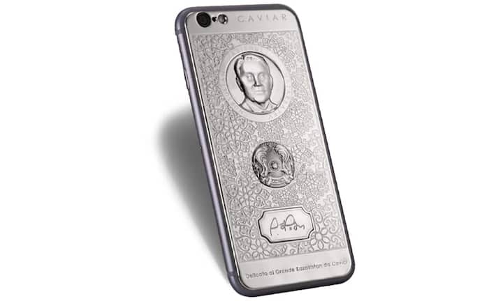 Auch für kasachische Patrioten und Verehrer des Präsidenten ist gesorgt. Das iPhone mit dem Porträt von Nursultan Nasarbajew kostet 2'650 Franken.