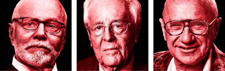 Das Mantra des Nobelpreisträgers Milton Friedman (r.) gilt noch immer für die Investoren Paul Singer (l.) und Tito Tettamanti.