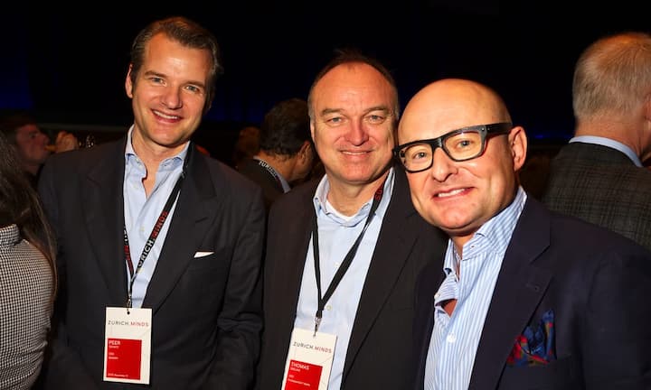 Peer Schatz, CEO, Qiagen;
Thomas Ebeling, CEO, ProSiebenSat.1 Media;
Georges Kern, CEO, IWC Schaffhausen (v.l.)