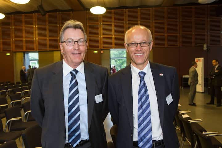 Die zwei von Microsoft: Hanspeter Quadri, COO Western Europe; Peter Waser, General Manager Western Europe