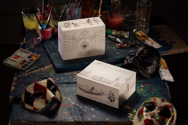 Auch die Verpackung ist ganz im Karneval-Stil gehalten.