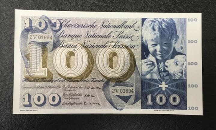 100er-Note aus der 5. Serie. Sie wurde 1957 herausgegeben wurde.