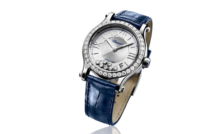 Ein neuer Trend setzt sich durch: Edelstahluhren kombiniert mit Diamanten. Ein Überblick über die neuesten Modelle: Eine neue Definition von Glück beim Sport: Chopard Happy Sport mit den bewegungsstarken Diamanten auf dem Zifferblatt, sertierter Lünette und den stark geschwungenen Attachen.