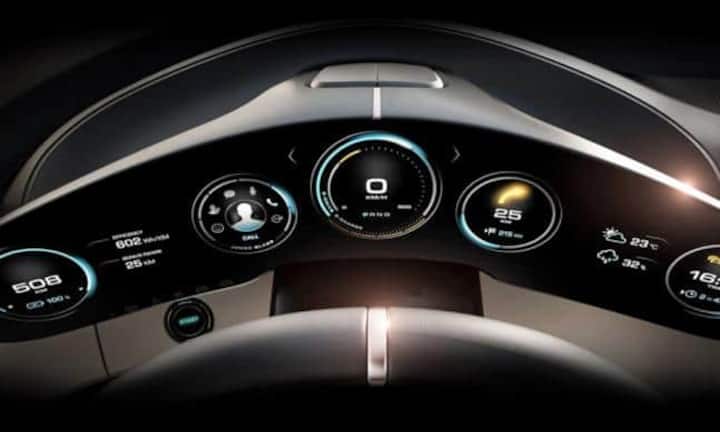 Ein Fahrerdisplay, das weiss, wo man hinschautDas kann es: Das Armaturenbrett trackt die Augen. Instrumenten-Anzeigen öffnen sich beim Blick auf das Display automatisch, der Fahrer bestätigt die Auswahl per Knopf am Lenkrad.

Dann kommt es: Der Porsche E mit dem innovativen Display soll in fünf Jahren auf den Markt kommen.