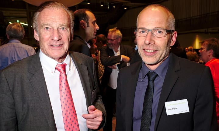 Walter Schmid, Initiant Umweltarena;
Jörg Sigrist, Geschäftsführer, Umweltarena