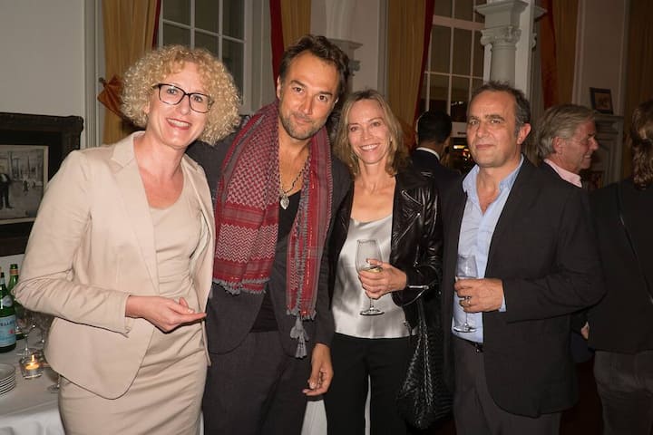 Karin Müller, Programmleiterin Radio 24; Carlos Leal; Theresa Leal; Pietro Scaglia, editor & zweifacher OscarGewinner